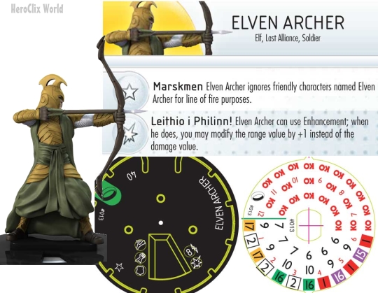 HeroClix LOTR Elven Archer HeroClix LOTR Elven Archer