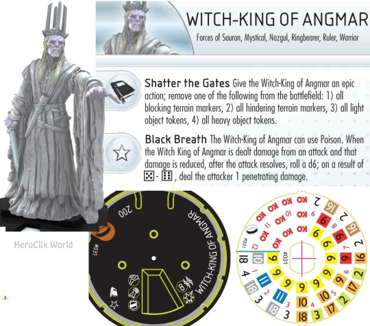 HeroClix Fellowship of the Rings Witc King HeroClix Fellowship of the Rings Witc King