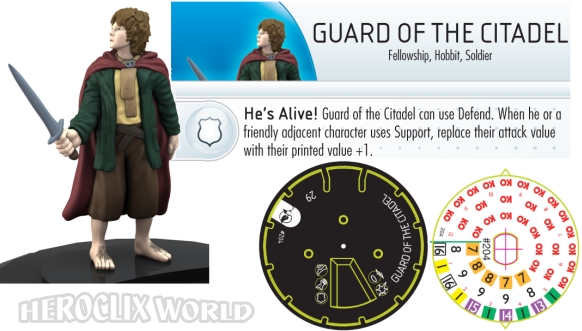 GUARD OF THE CITADEL #204 Lord of the Rings starter set HeroClix 