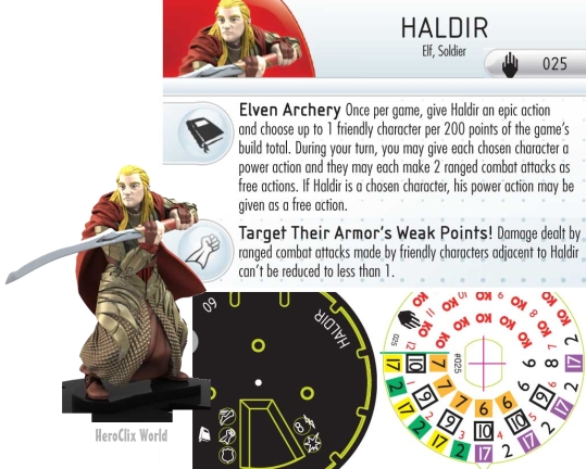 HeroClix Haldir Two Towers Dial HeroClix Haldir Two Towers Dial