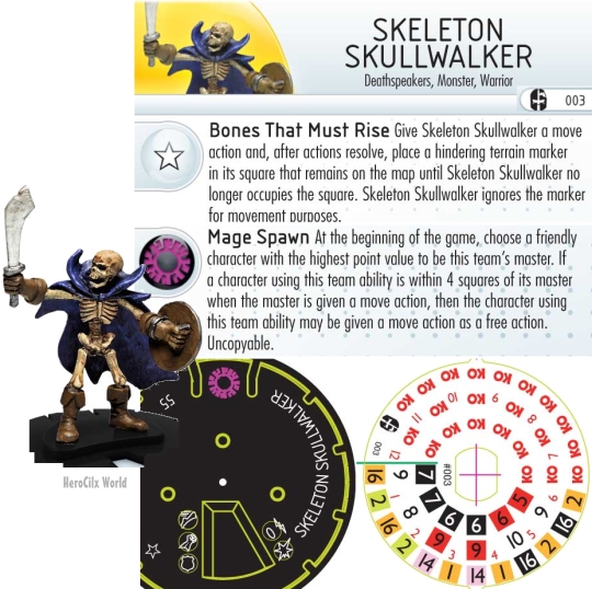 HeroClix Mage Knight Skeleton