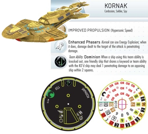 HeroClix Kornak Star Trek Tactics II HeroClix Kornak Star Trek Tactics II