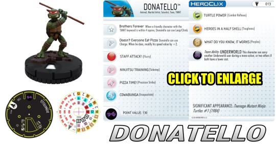 TMNT Donatello HeroClix Dial