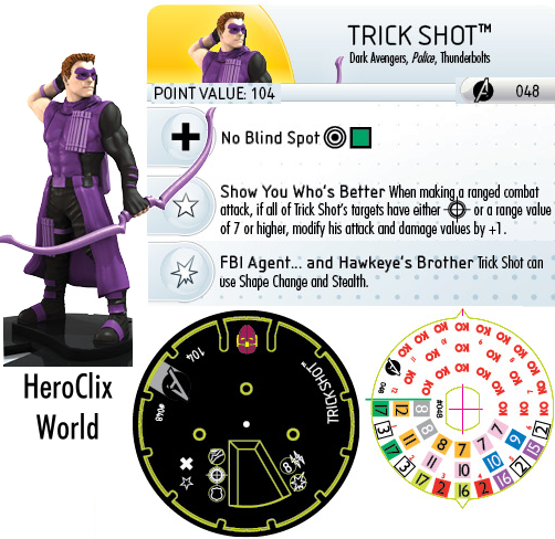 Trick Shot HeroClix Dial