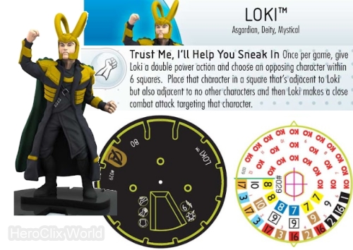 HeroClix Loki Team Pack dial HeroClix Loki Team Pack dial