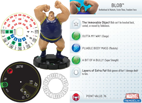 HeroClix World Exclusive Blob Dial Giant Size X-Men