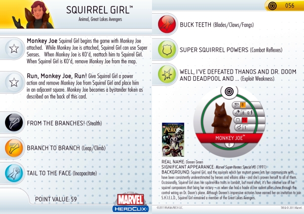 HeroClix Captain America Squirrel Girl Previews
