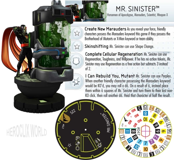 HeroClix Mr Sinister dial HeroClix Mr Sinister dial