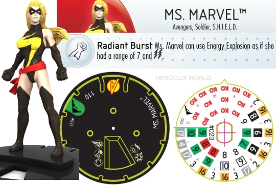 Ms Marvel Chaos War HeroClix Dial