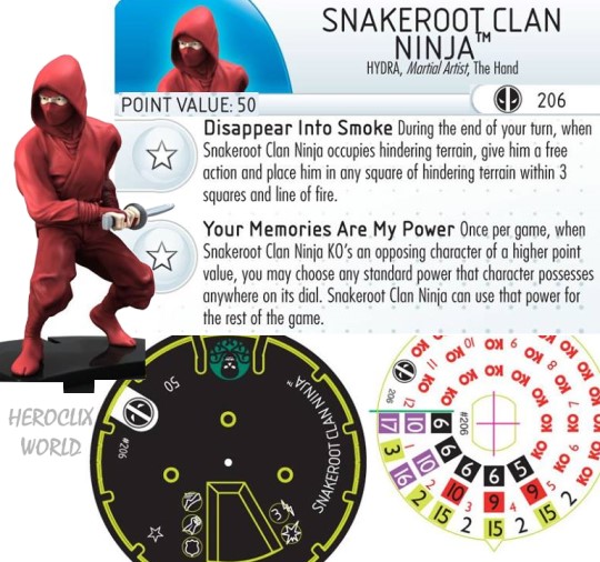 Deadpool HeroClix Snakeroot Clan Ninja Deadpool HeroClix Snakeroot Clan Ninja