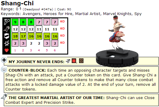 HeroClix Shang Chi Dial