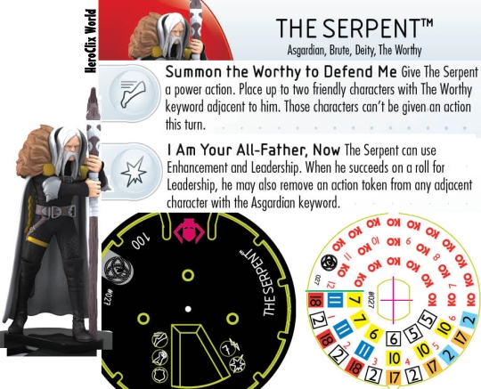 HeroClix The Serpent dial fear itself HeroClix The Serpent dial fear itself