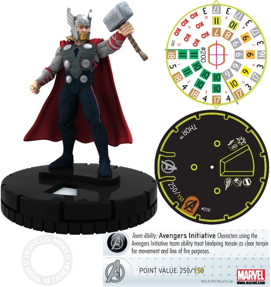 Free comic Book Day Thor HeroClix Figure Dial 2012 Free comic Book Day Thor HeroClix Figure Dial 2012