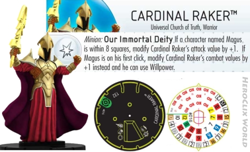 Cardinal Raker HeroClix Dial