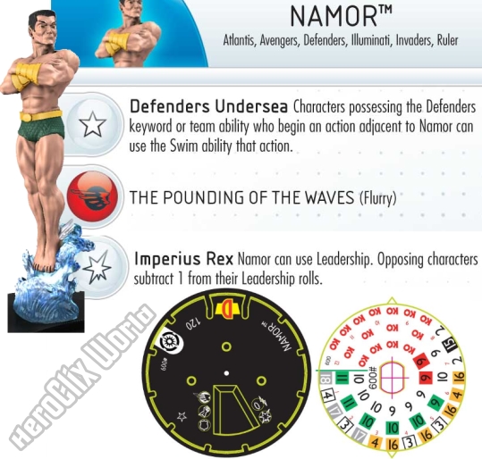 HeroClix Namor Dial Galactic Guardians