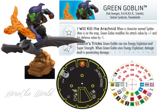 HeroClix Green Goblin #018 Dial HeroClix Green Goblin #018 Dial