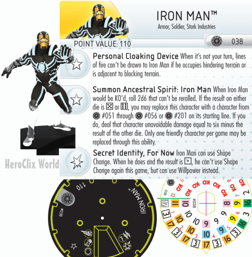Marvel Heroclix Invincible Iron Man 038 Iron Man Rare 