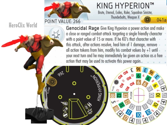HeroClix King Hyperion Dial