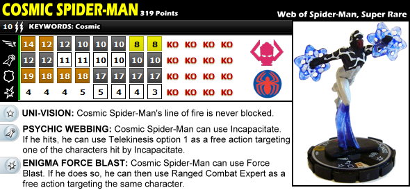 HeroClix Cosmic Spider-Man dial