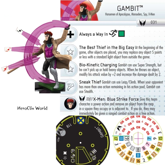 HeroClix Gambit dial