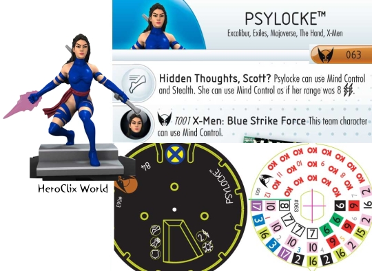 HeroClix Psylocke dial