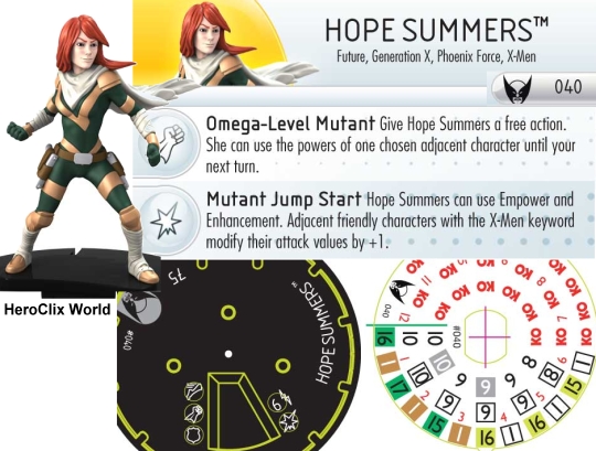 Hope Summers HeroClix Dial Hope Summers HeroClix Dial