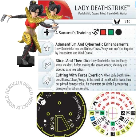 HeroClix Lady Deathstrike dial