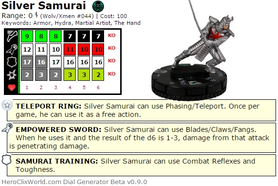 HeroClix Silver Samurai