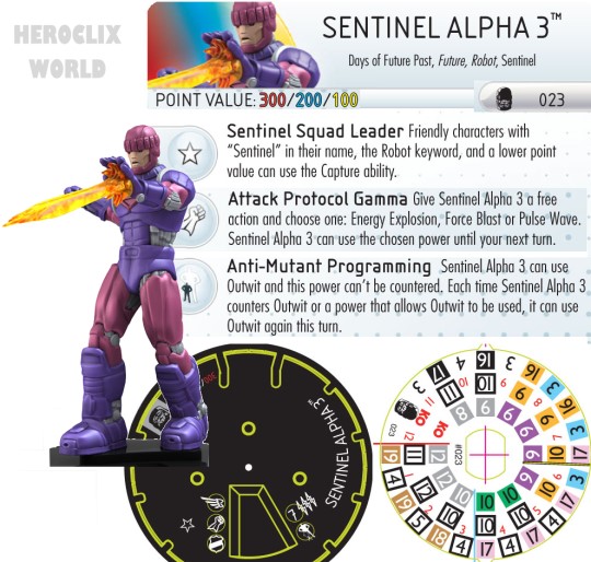 HeroClix Sentinel Alpha 3 Dial HeroClix Sentinel Alpha 3 Dial