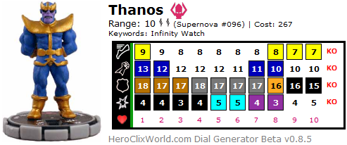 Thanos HeroClix Dial