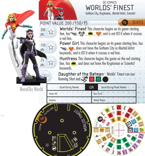 HeroClix World's Finest Convention Exclusive Dial HeroClix World's Finest Convention Exclusive Dial