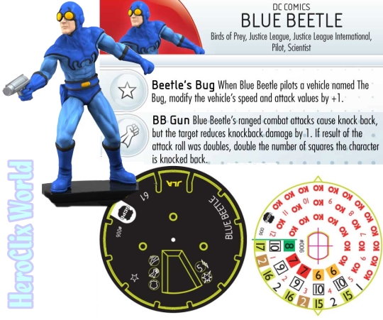HeroClix blue Beetle Dial