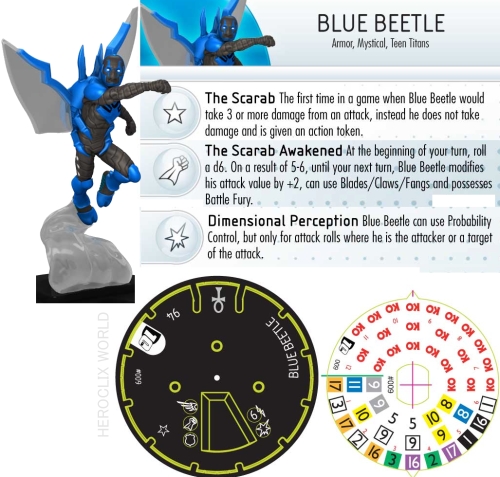 HeroClix blue Beetle Dial