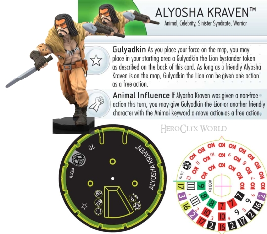 Alyosha Kraven HeroClix dial