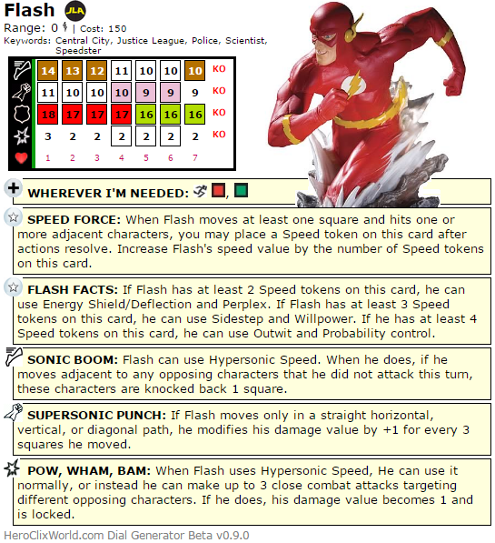 The Quintessential Flash HeroClix Dial