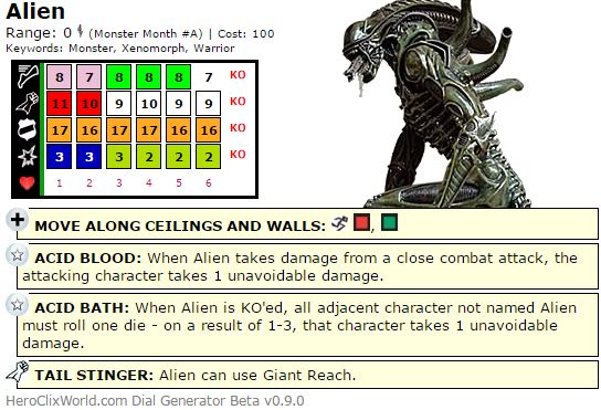 HeroClix Alien Dial