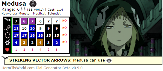 Hiro Clix Soul Eater Medusa Dial Hiro Clix Soul Eater Medusa Dial
