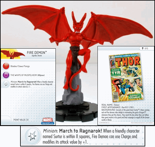 HeroClix World Hammer of Thor Fire Demon HeroClix World Hammer of Thor Fire Demon