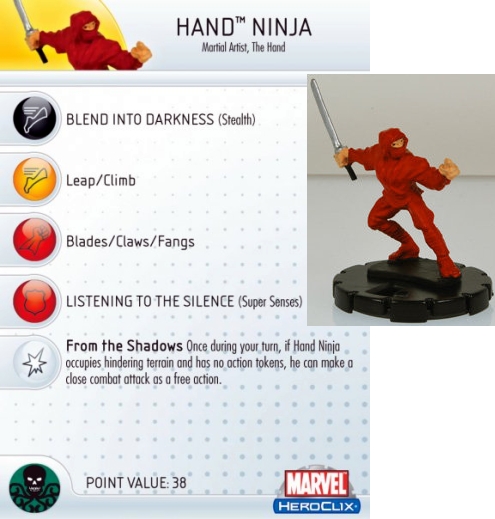 HeroClix Hammer of Thor Hand Ninja HeroClix Hammer of Thor Hand Ninja