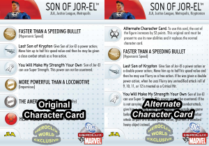 HeroClix Alternate Character Cards Side By Side