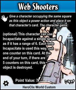Heroclix Special Object Web Shooters