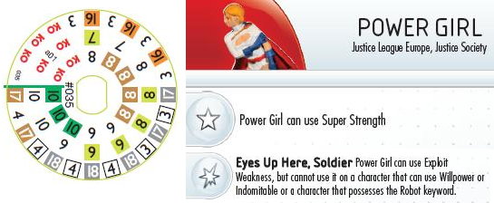 Power Girl HeroClix Dial Power Girl HeroClix Dial