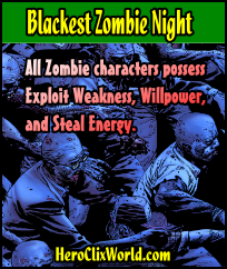 Blacked Zombie Night HeroClix Card